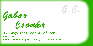 gabor csonka business card